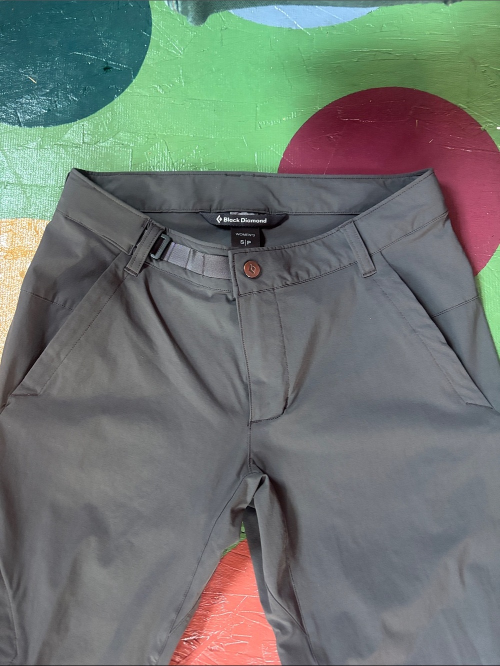 Black Diamond womens Dark Gray Outdoor stretch pants - Picture 2 of 5